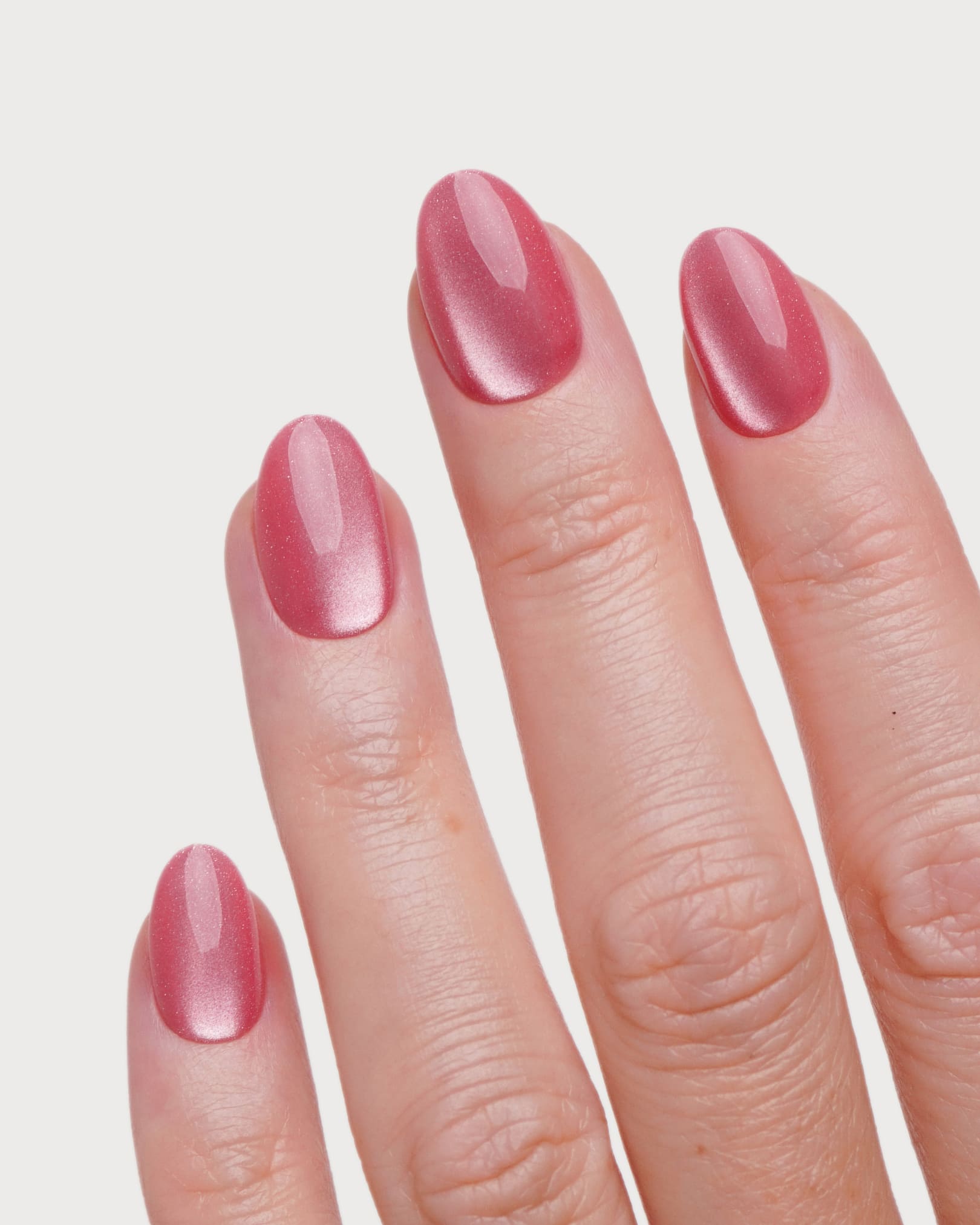 doonails-glass-pink-cat-eye-short-round-soft-gel-press-ons-pink image 2