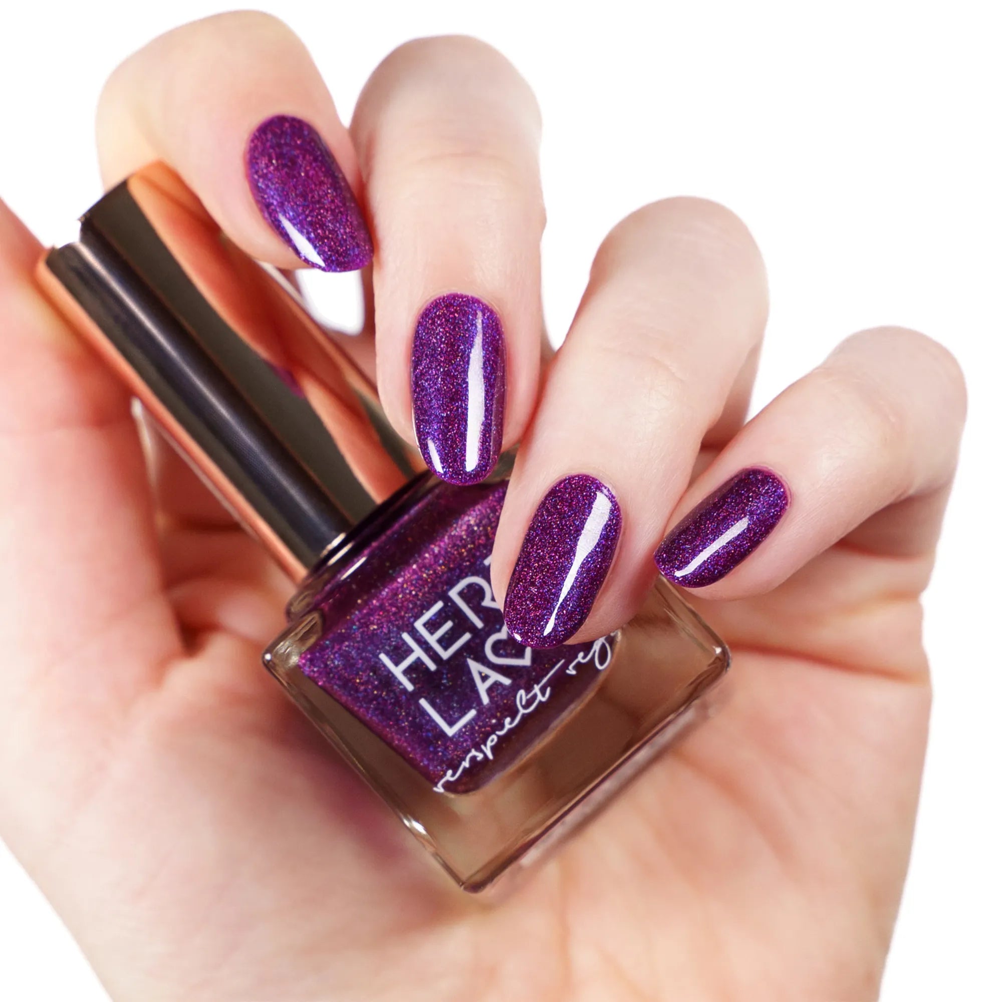 herzlack-maibeere-veganer-nagellack-beerenviolett-holo-duochrome-11ml image 2