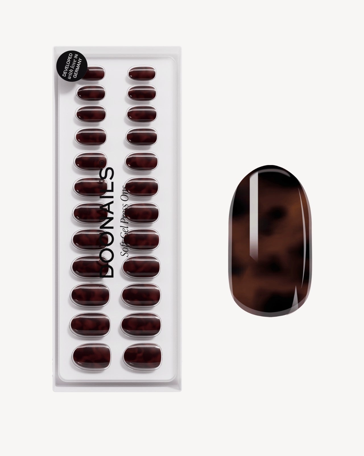 doonails-mosaic-amber-medium-round-soft-gel-press-ons image 1