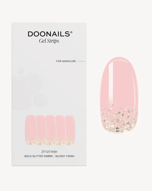 doonails-gold-glitter-ombre-uv-gel-strips-gold-glitzer-verlauf image 1