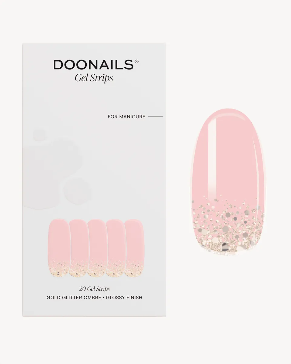 doonails-gold-glitter-ombre-uv-gel-strips-gold-glitzer-verlauf image 1
