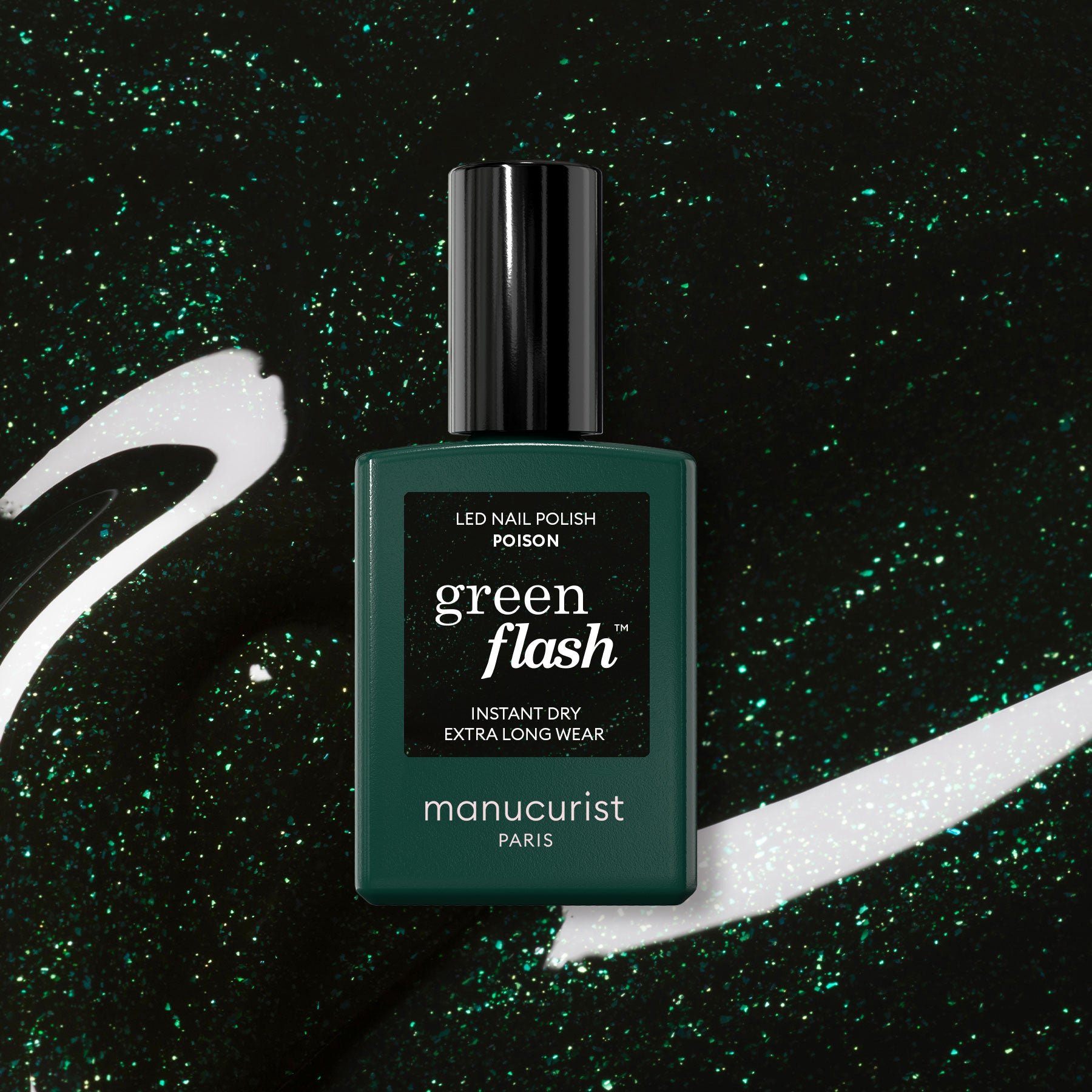 manucurist-green-flash-poison-halbpermanenter-nagellack-tannengr-n-glitter image 1