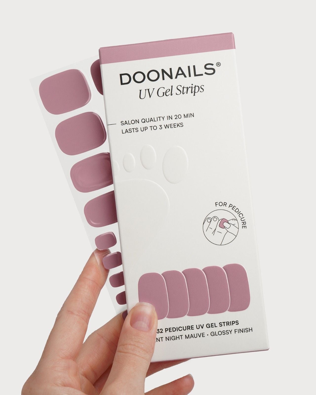 doonails-silent-night-mauve-pedik-re-uv-gel-strips-pedi-set image 3