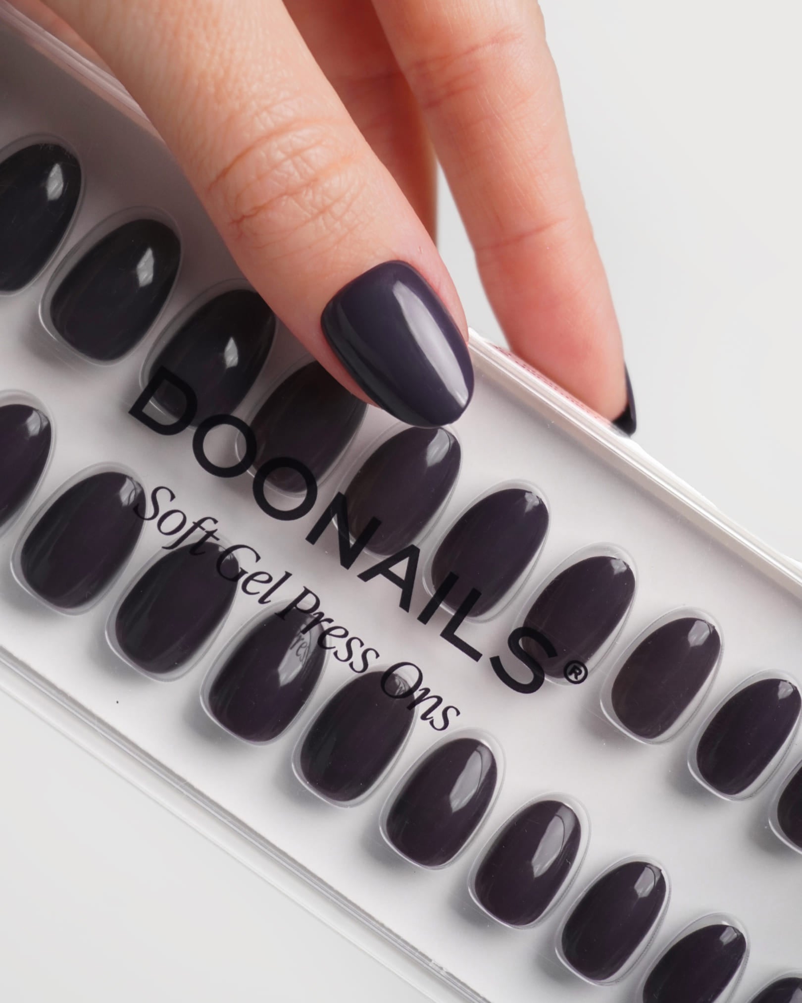 doonails-stormy-grey-short-round-soft-gel-press-ons image 5