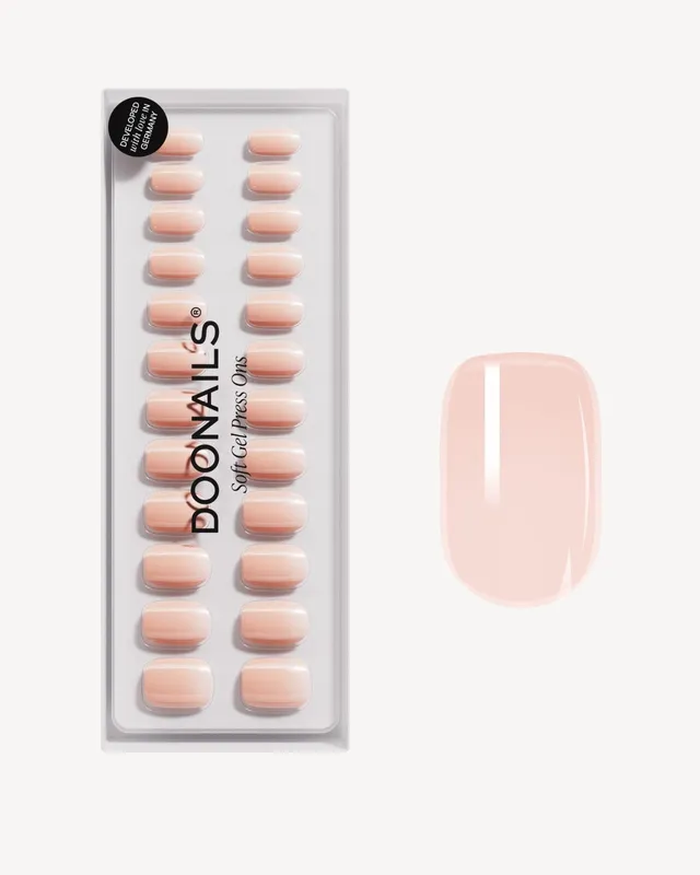 doonails-latte-short-square-soft-gel-press-ons-nude-press-on-n-gel image 1