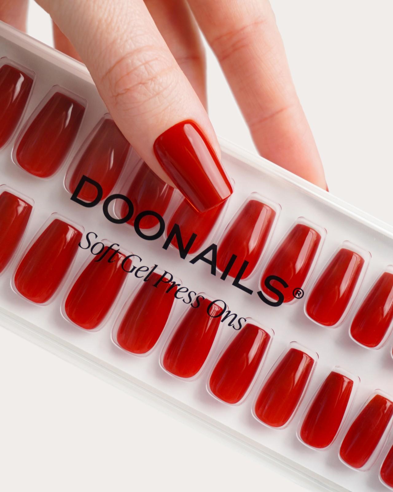 doonails-mon-cheri-soft-gel-press-ons-short-coffin-rot image 5
