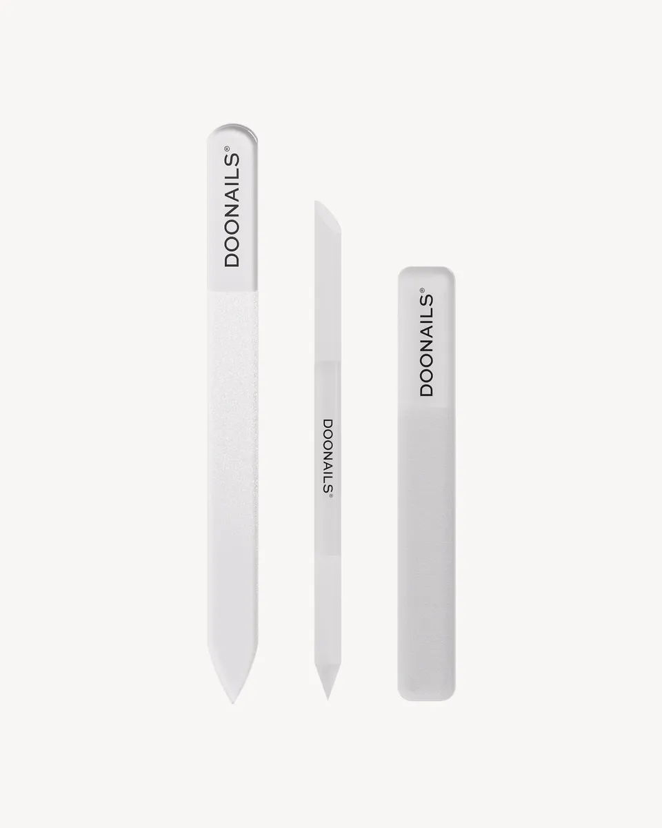 doonails-glas-tool-set-nagelfeile-nagelhautschieber-buffer image 1