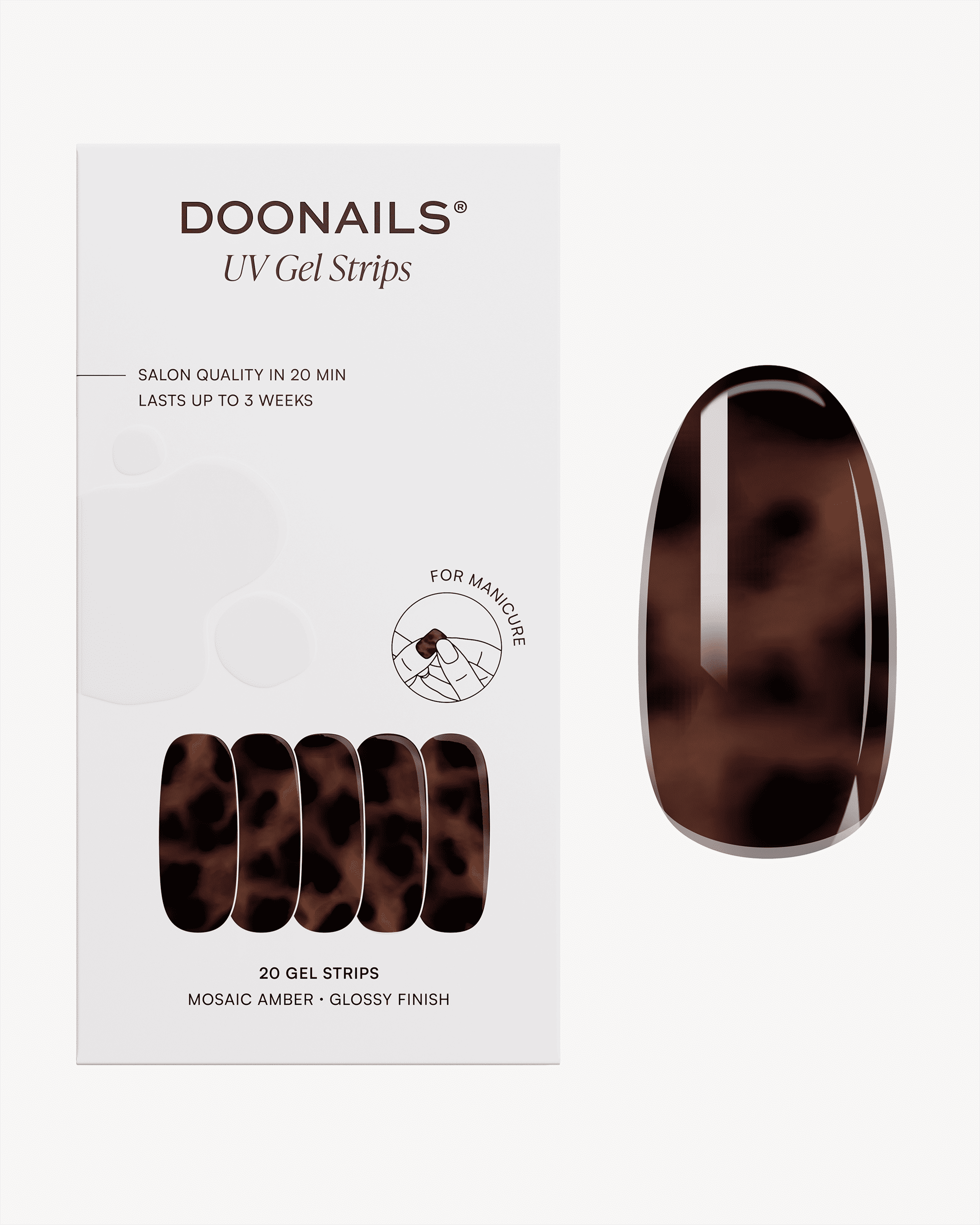 doonails-mosaic-amber-uv-gel-strips-tortoise-shell image 1