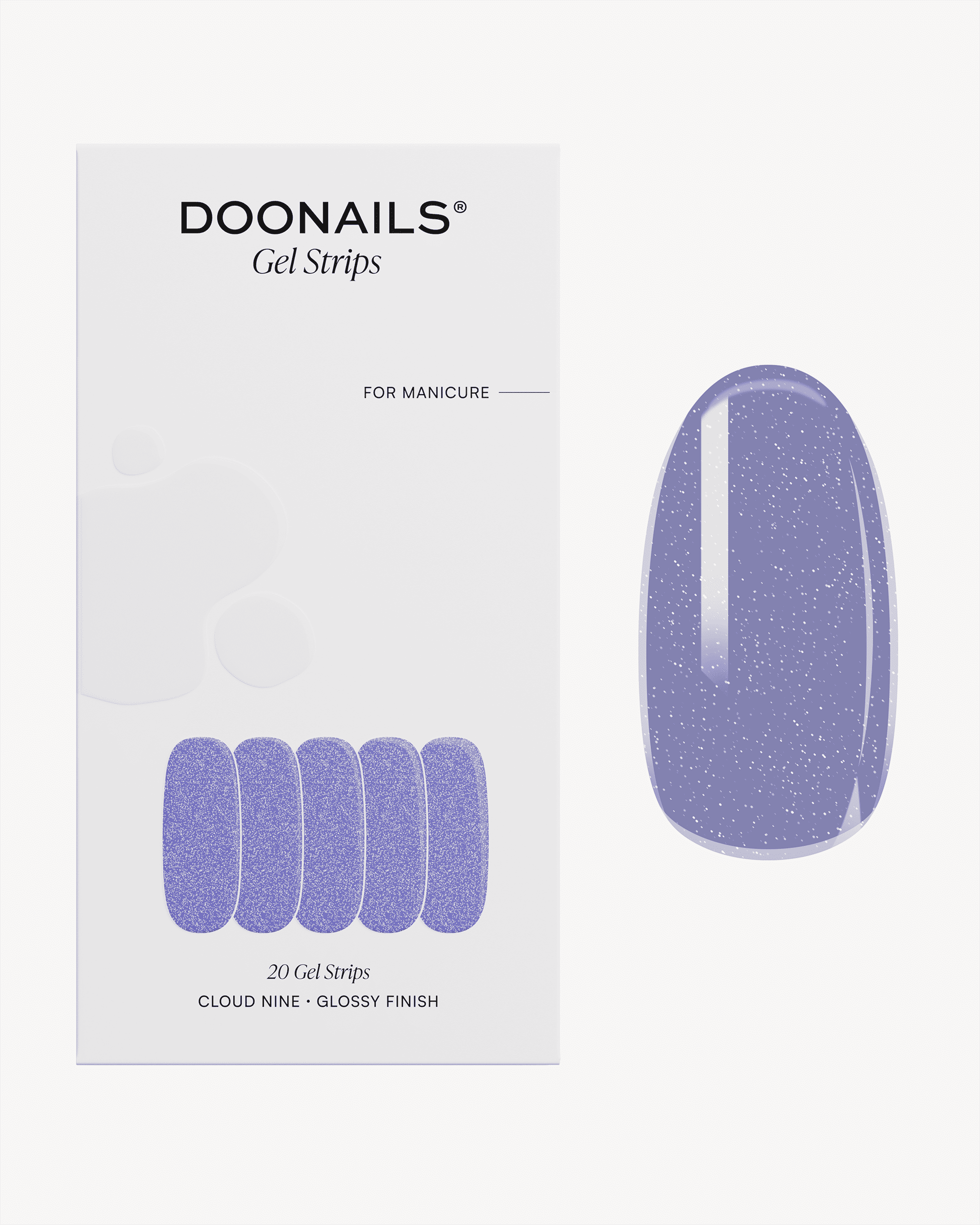 doonails-cloud-nine-uv-gel-strips-sanftes-lila-mit-schimmer image 1