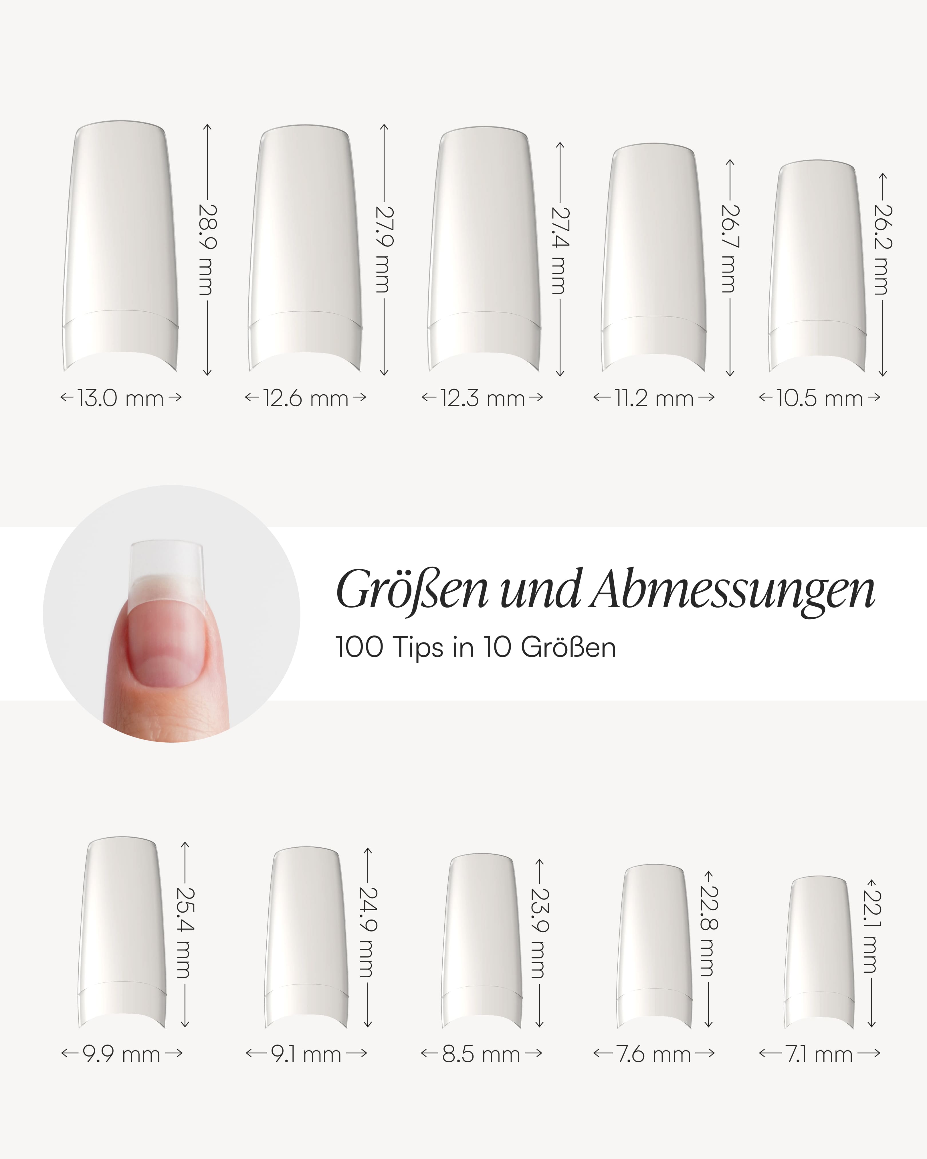 doonails-fake-tips-100-stk-full-half-cover-transparent image 8