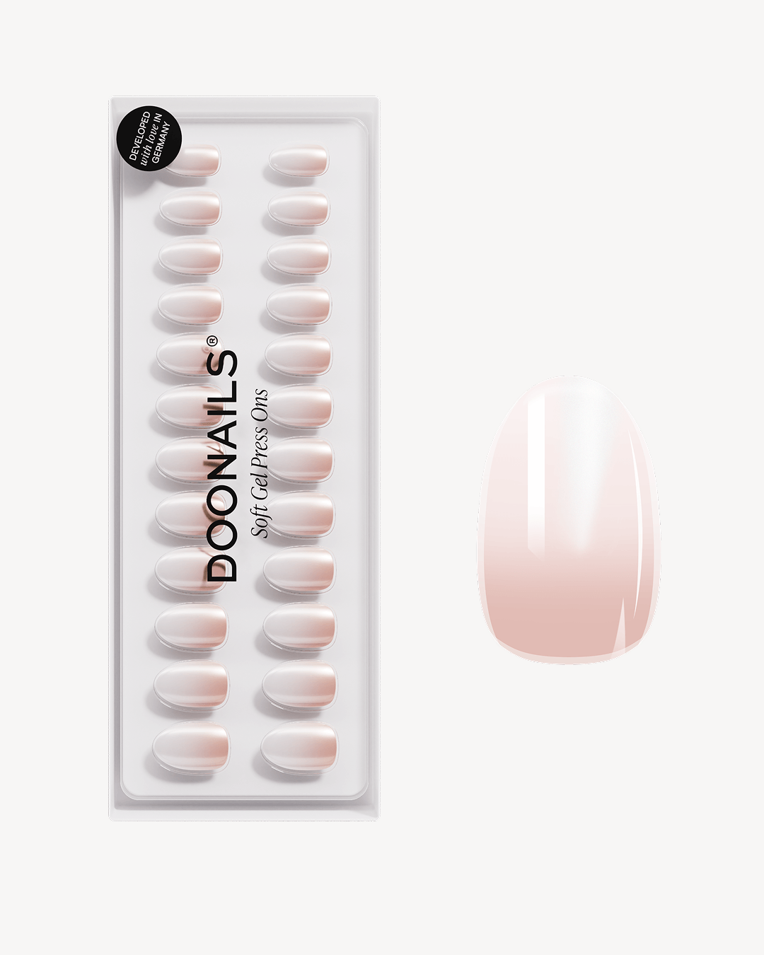 doonails-glazed-babyboomer-short-round-soft-gel-press-ons-chrome image 1