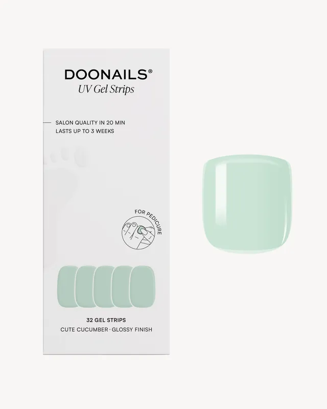 doonails-cute-cucumber-pedik-re-uv-gel-strips-pastell-gr-n image 1