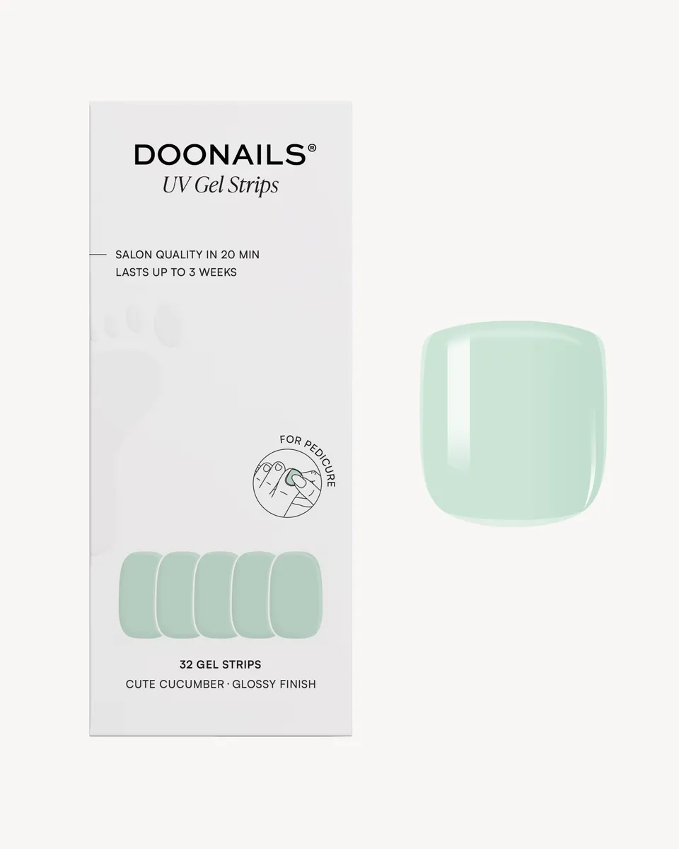 doonails-cute-cucumber-pedik-re-uv-gel-strips-pastell-gr-n image 1