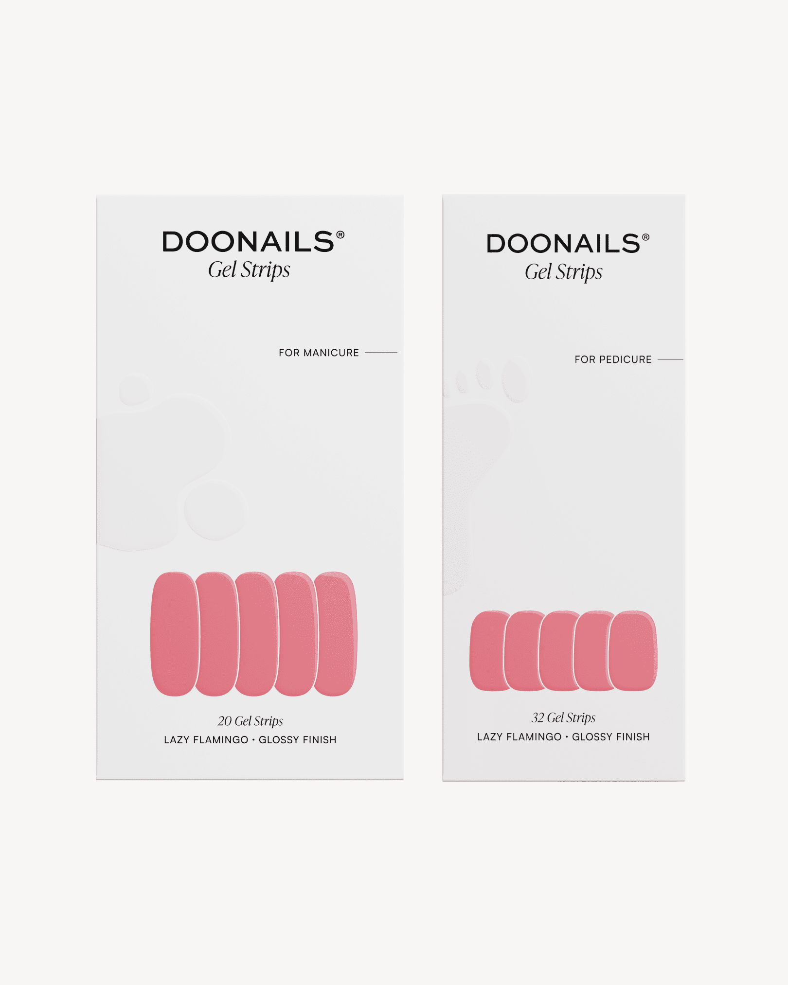 doonails-lazy-flamingo-mani-pedi-set-uv-gel-strips image 1