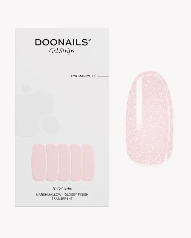doonails-marshmallow-uv-gel-strips-ros-glitzer image 1