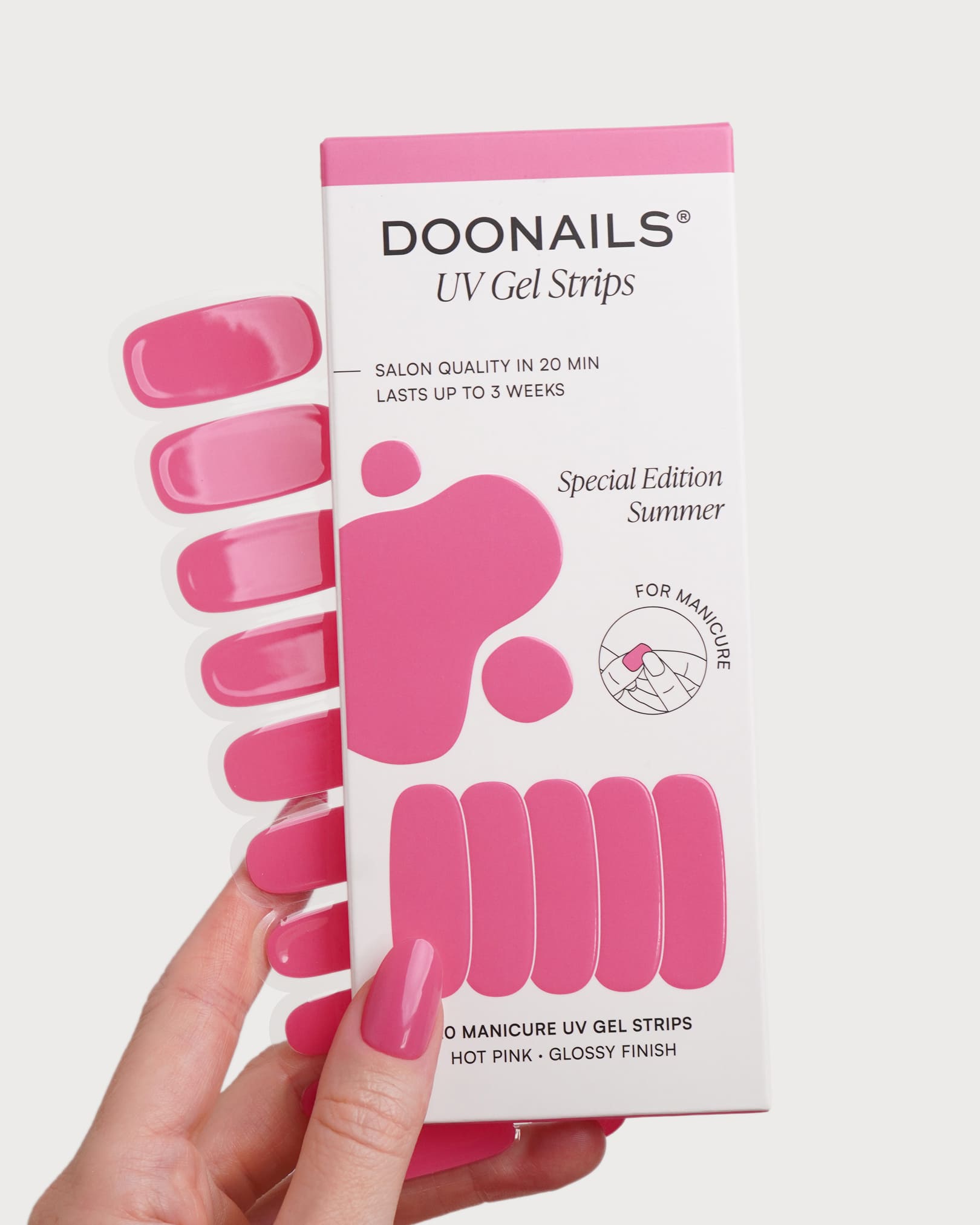 doonails-hot-pink-uv-gel-strips-golden-hour-special-edition image 3