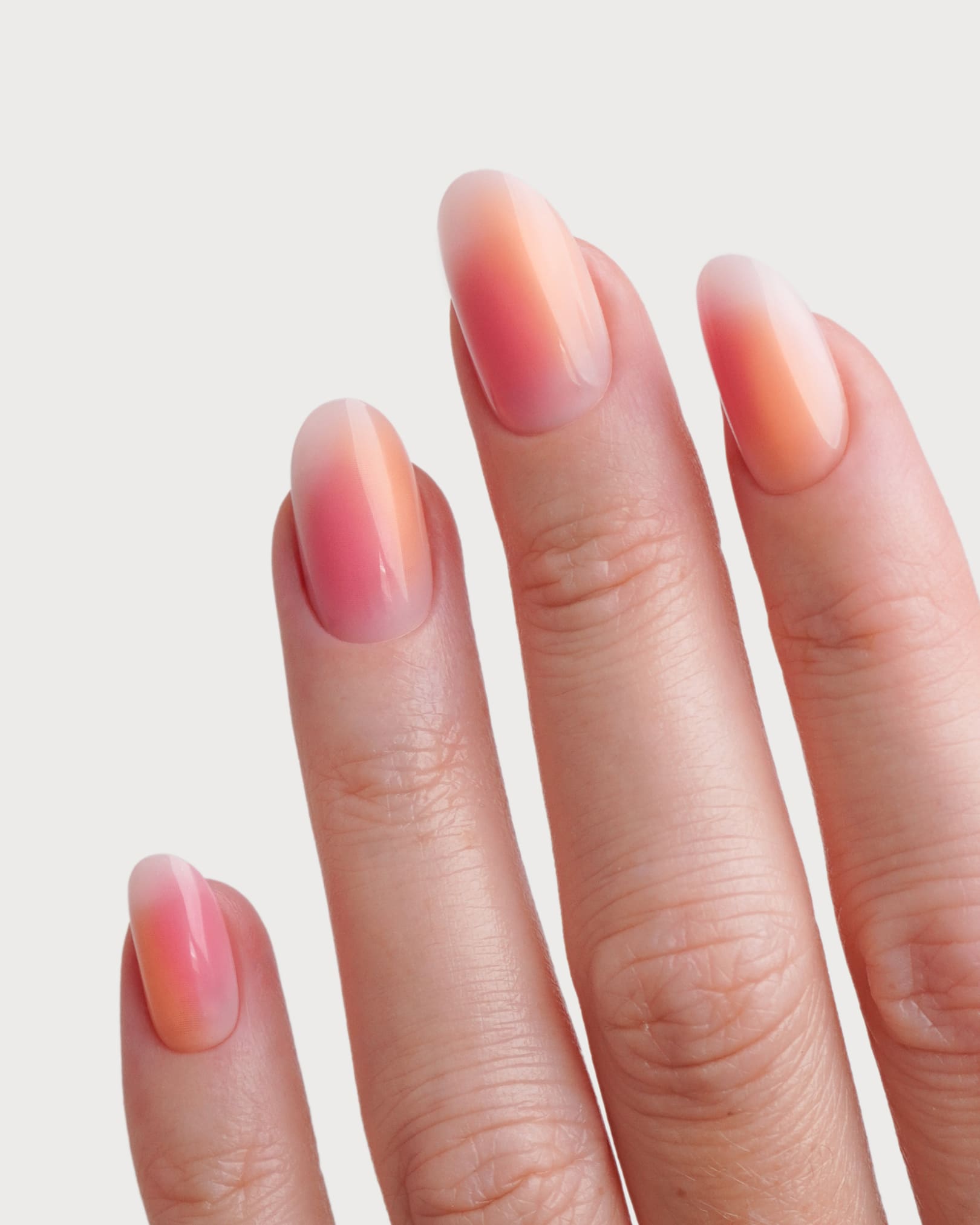 doonails-orange-pink-aura-medium-round-soft-gel-press-ons image 2