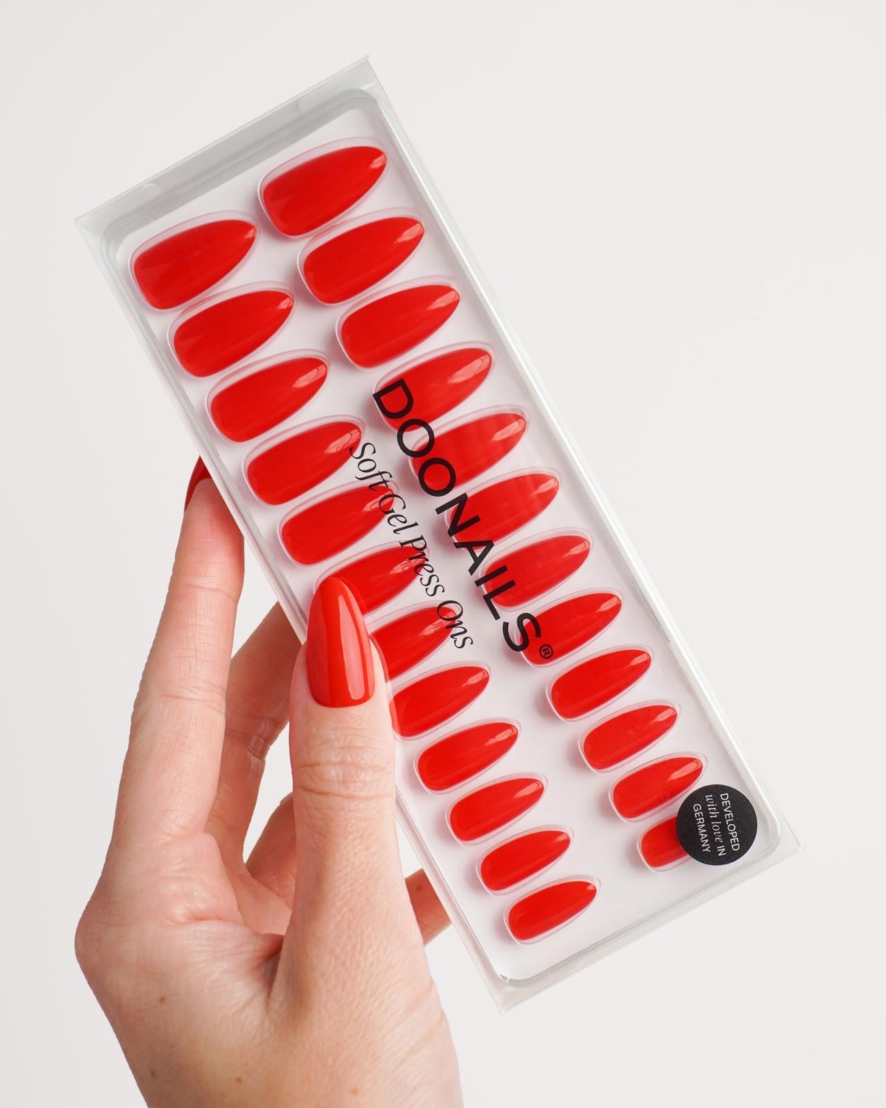 doonails-rose-red-medium-almond-soft-gel-press-ons image 3
