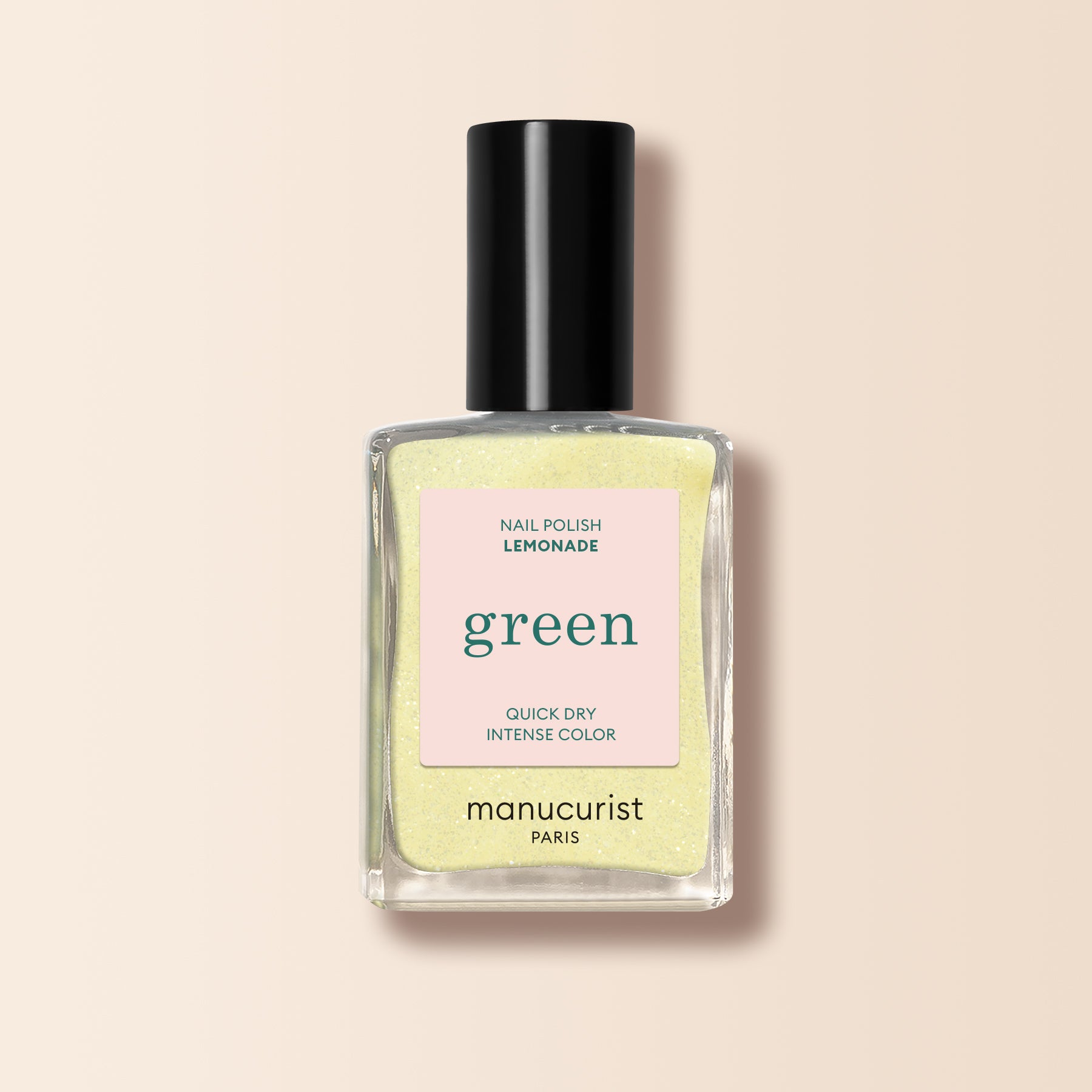 manucurist-green-lemonade-nagellack-blasses-gelb-mit-glitzer image 1