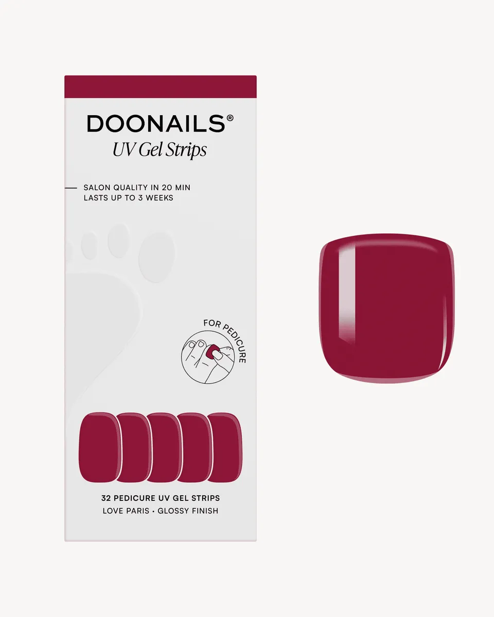 doonails-love-paris-pedik-re-uv-gel-strips-dunkelrot image 1
