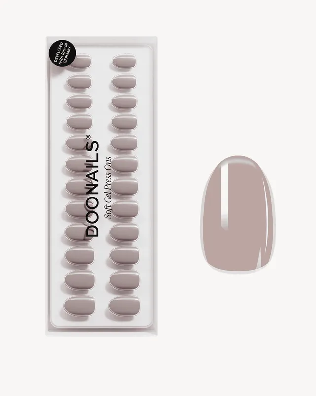 doonails-cashmere-short-round-soft-gel-press-ons-greige-nude image 1