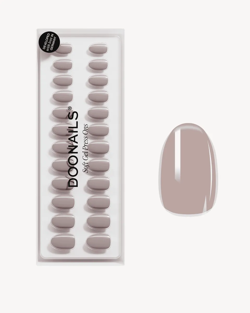 doonails-cashmere-short-round-soft-gel-press-ons-greige-nude image 1
