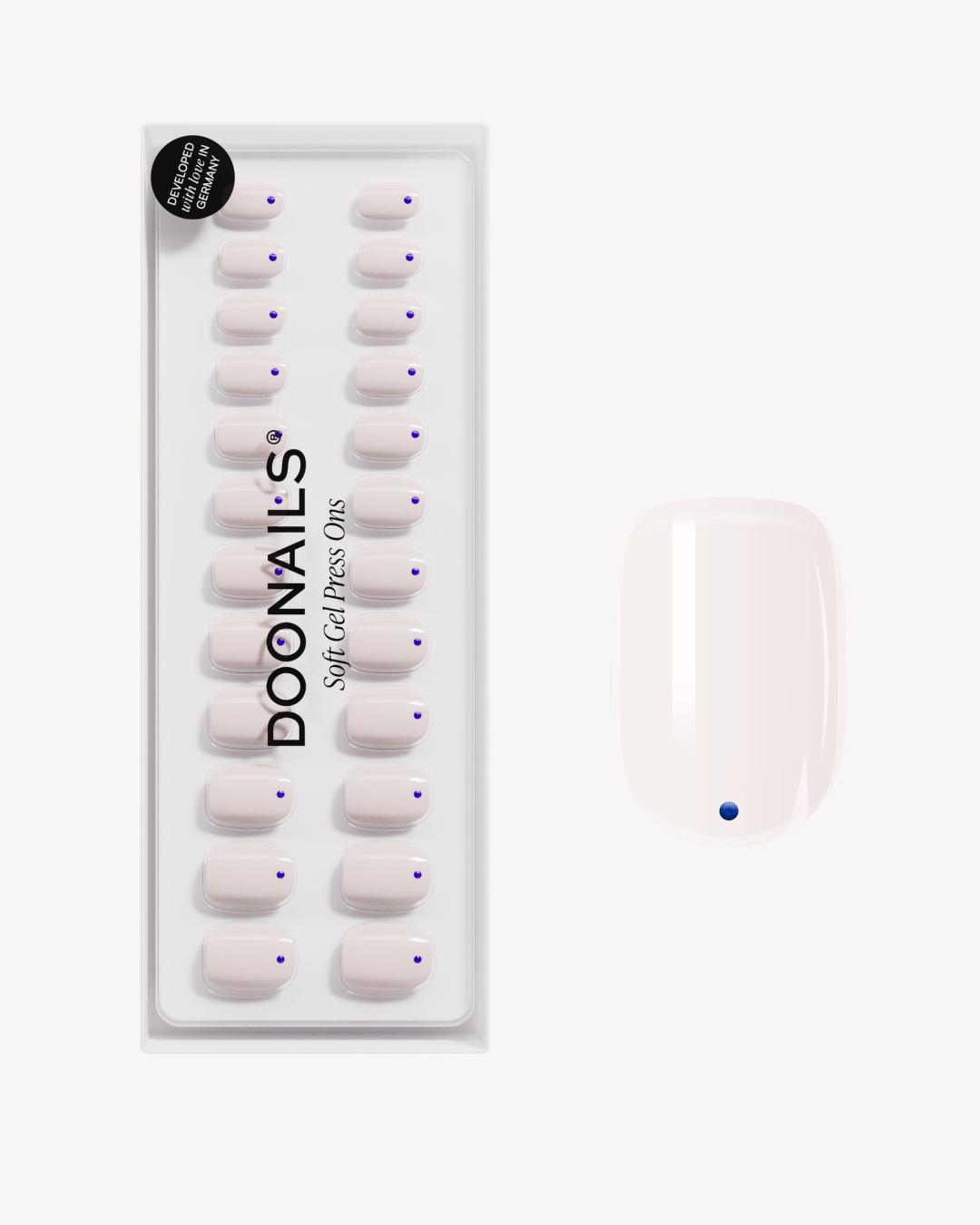 doonails-blue-dots-extra-short-square-soft-gel-press-ons image 1