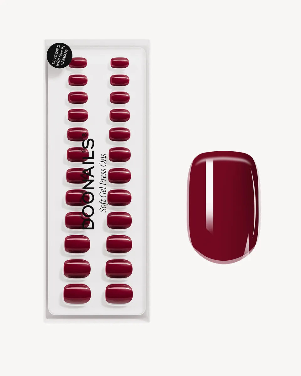 doonails-love-paris-soft-gel-press-ons-extra-short-square-burgundy image 1