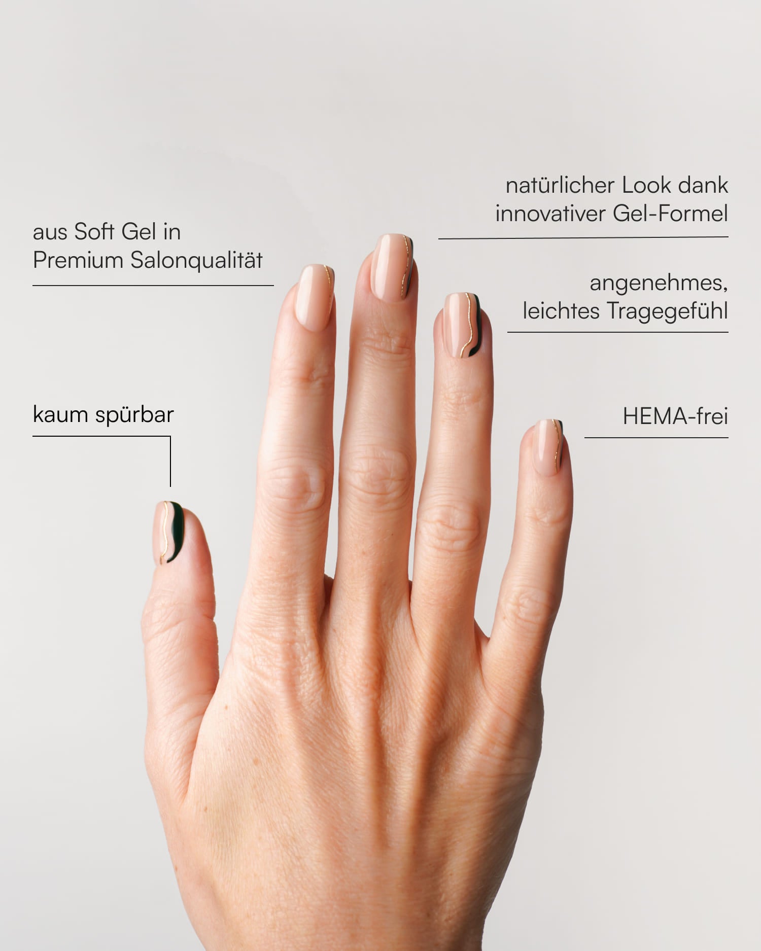 doonails-gold-green-slate-swirl-soft-gel-press-ons-short-square image 3