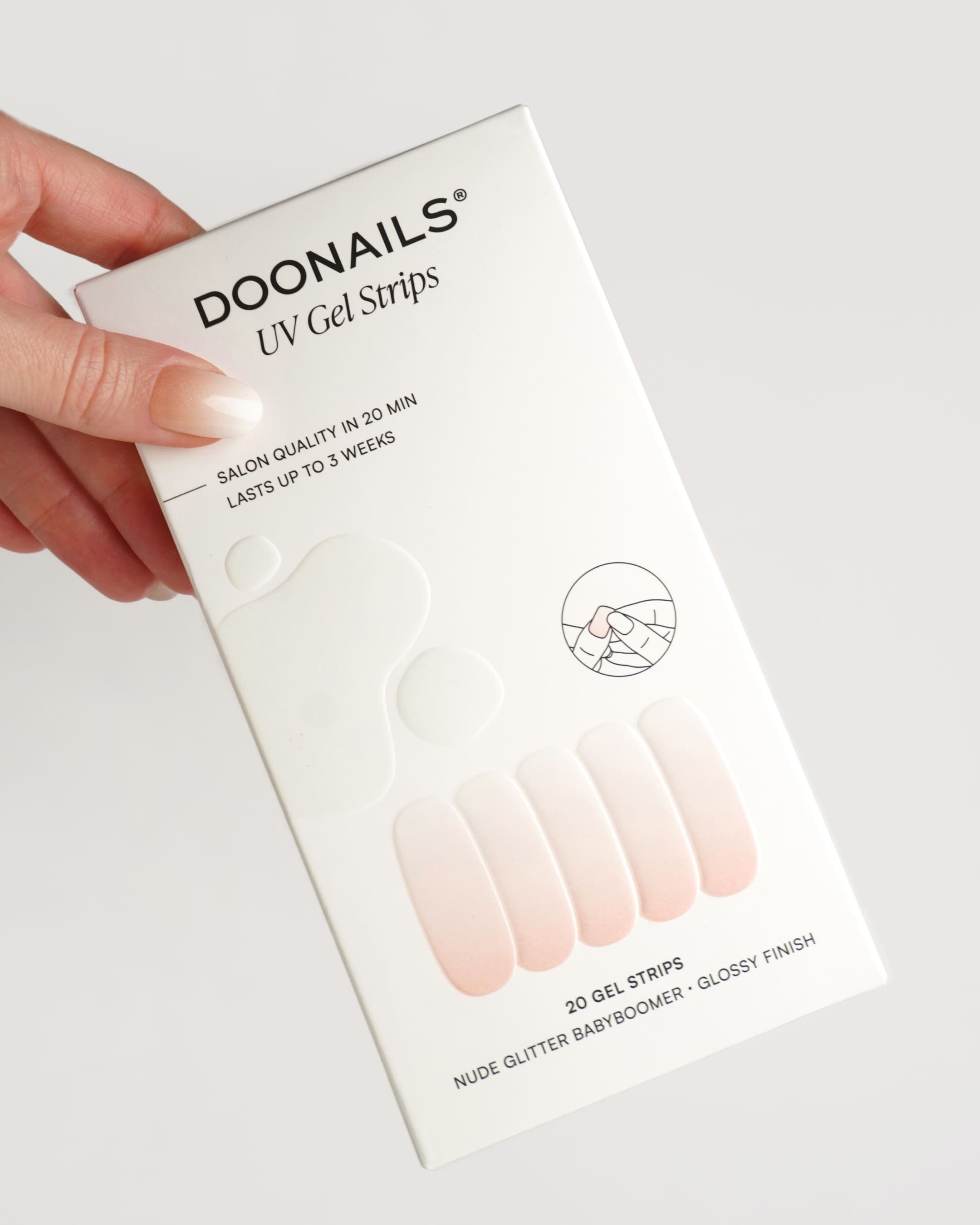 doonails-nude-glitter-babyboomer-uv-gel-strips-verlauf-mit-glitzer image 3
