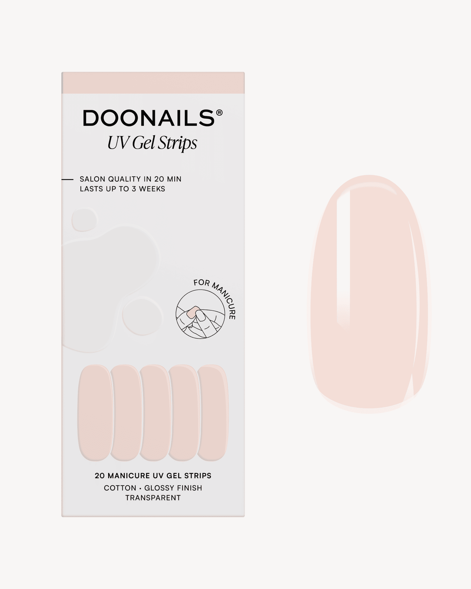 doonails-cotton-uv-gel-strips-nude-soap-nails image 1