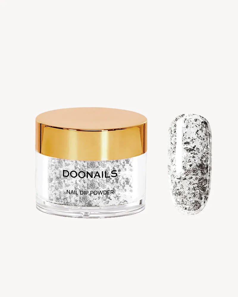 doonails-silver-flakes-dipping-powder-silber-glitzer-powder image 1