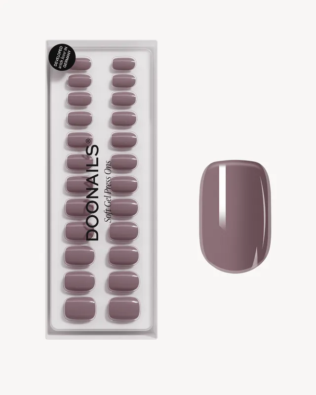 doonails-silent-night-mauve-short-square-soft-gel-press-ons image 1