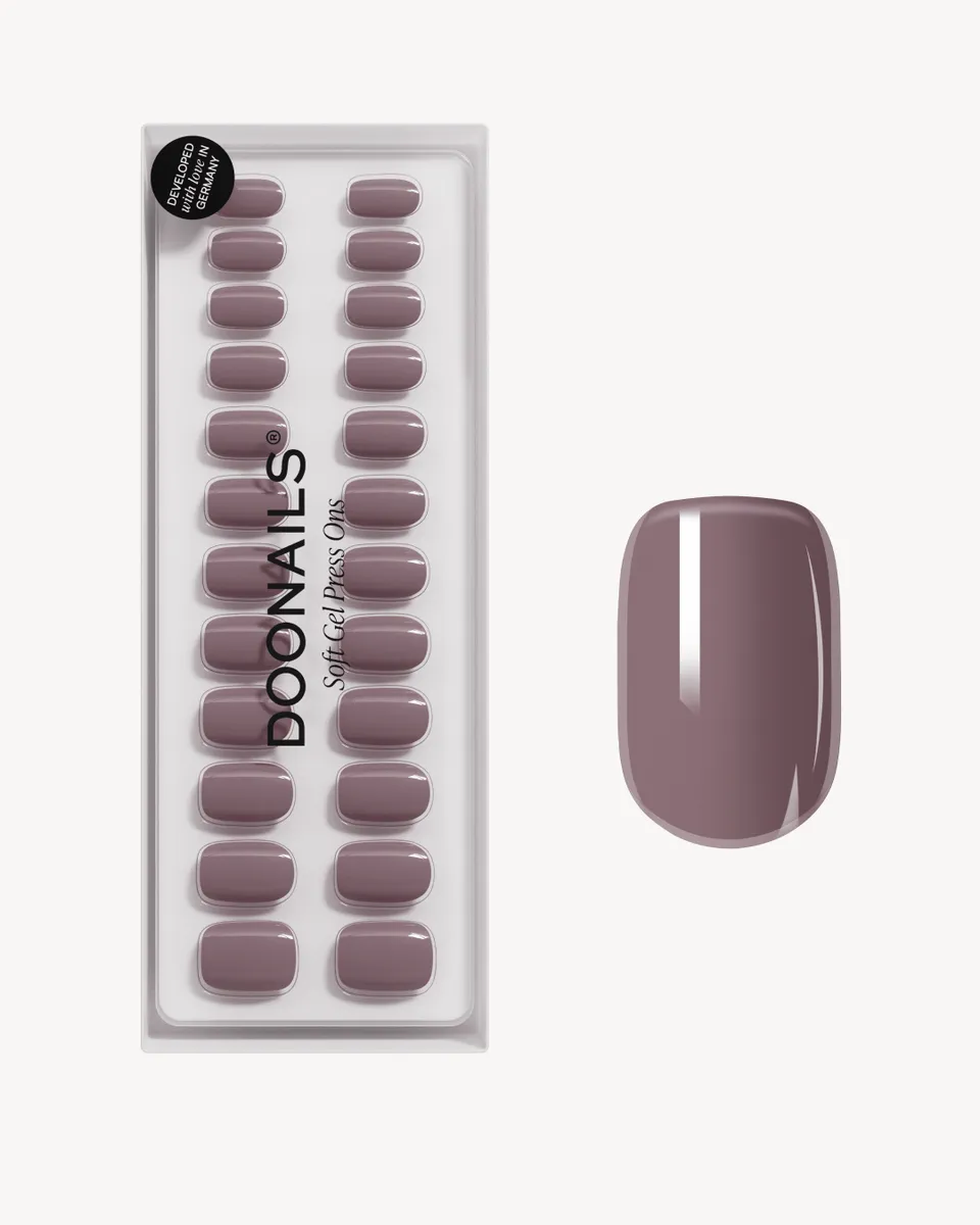 doonails-silent-night-mauve-short-square-soft-gel-press-ons image 1