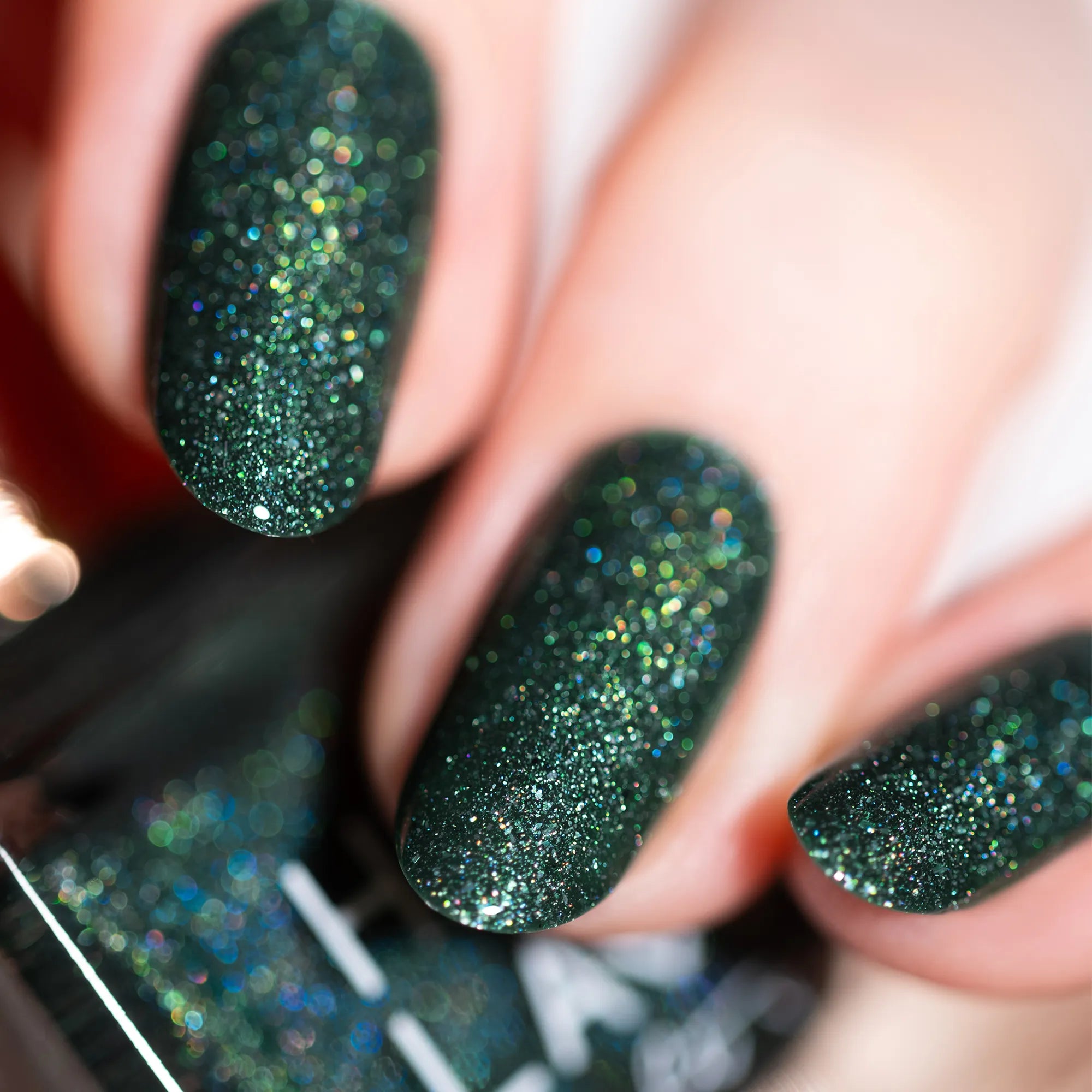 herzlack-nimmergr-n-veganer-nagellack-dunkelgr-n-holo-11ml image 3