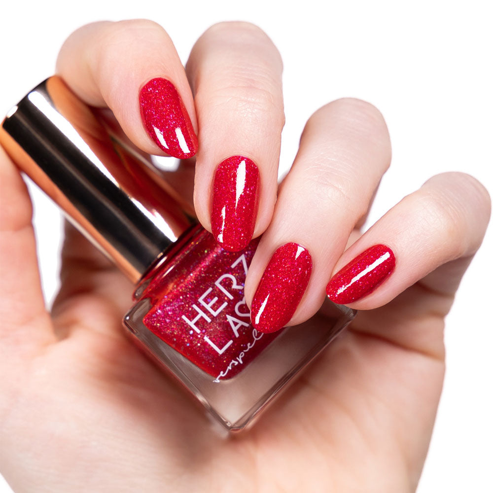 herzlack-santa-baby-veganer-nagellack-rot-holo-11ml image 2