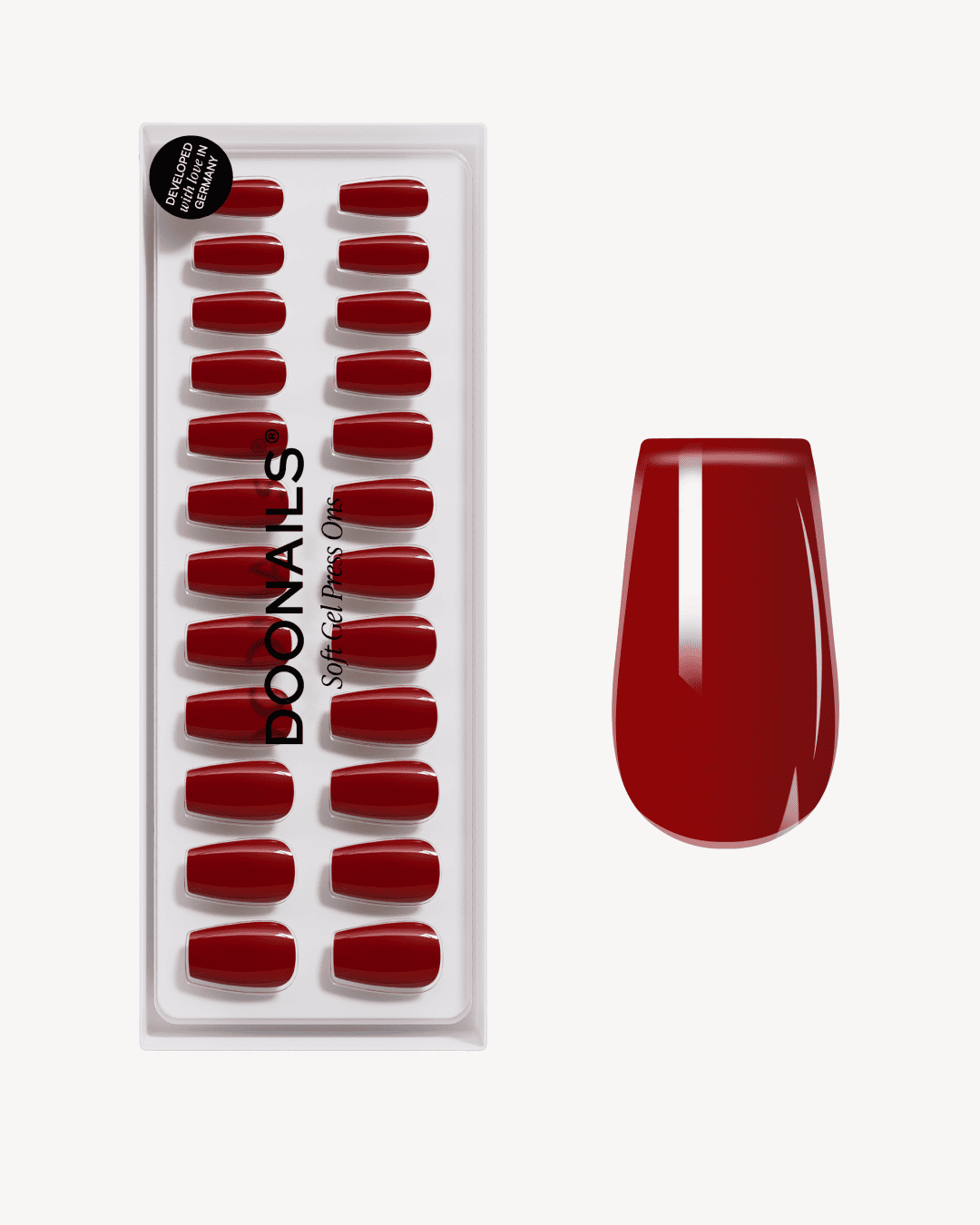 doonails-mon-cheri-soft-gel-press-ons-short-coffin-rot image 1