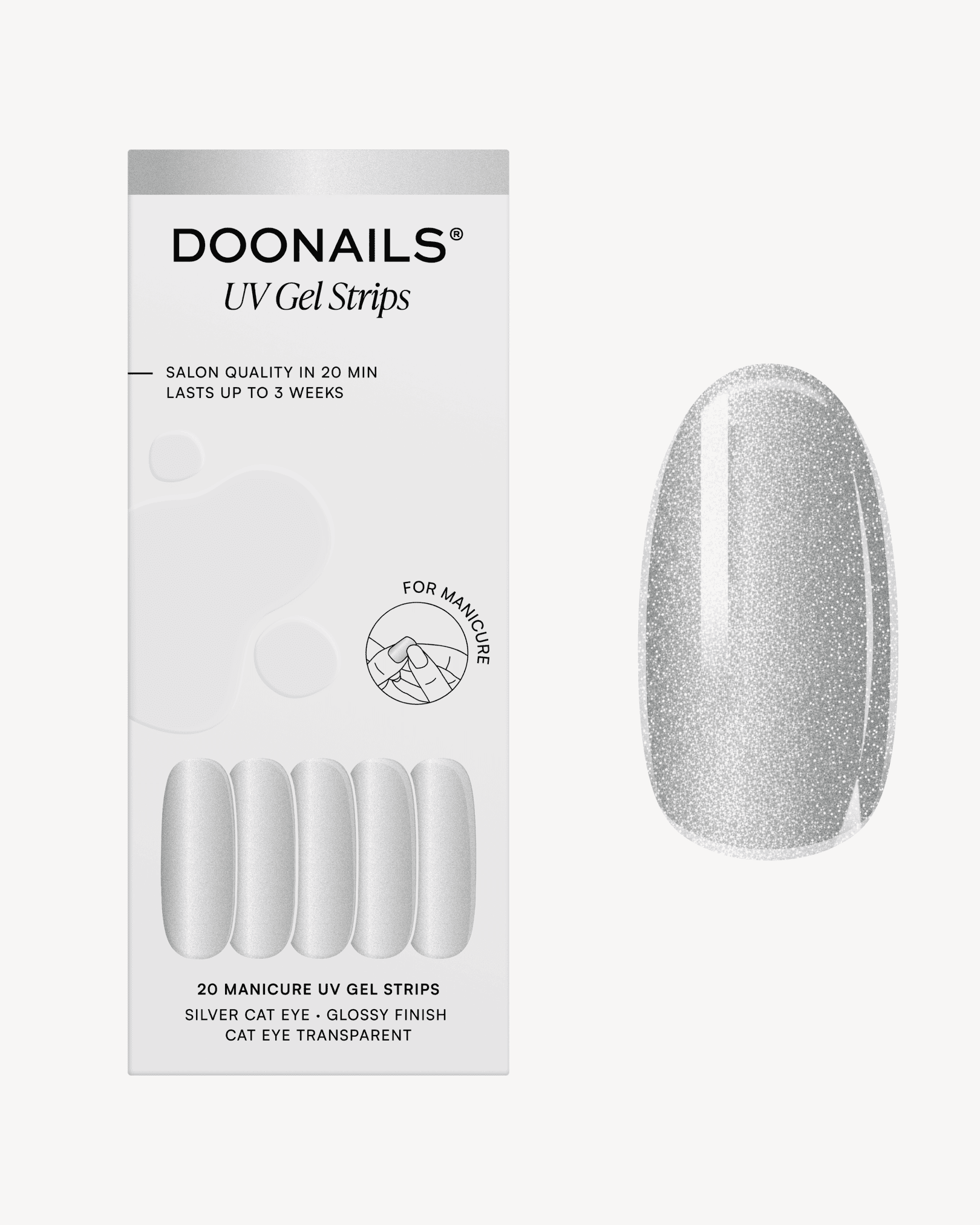 doonails-silver-cat-eye-uv-gel-strips image 1