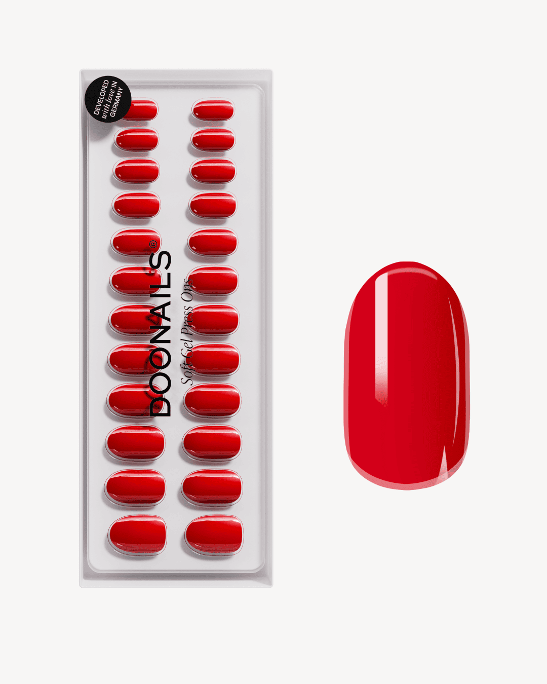 doonails-rose-red-medium-round-soft-gel-press-ons-klassisches-rot image 1