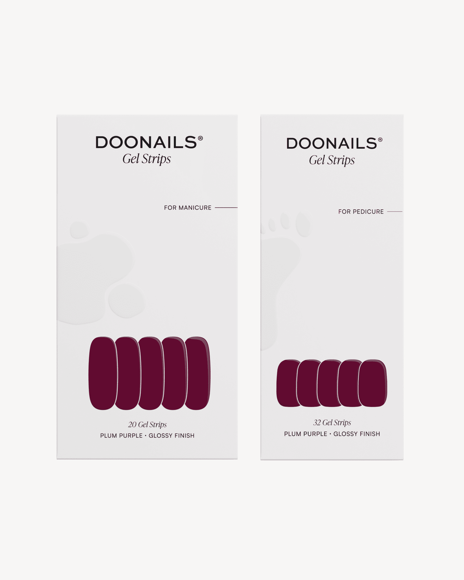 doonails-plum-purple-mani-pedi-set-uv-gel-strips image 1
