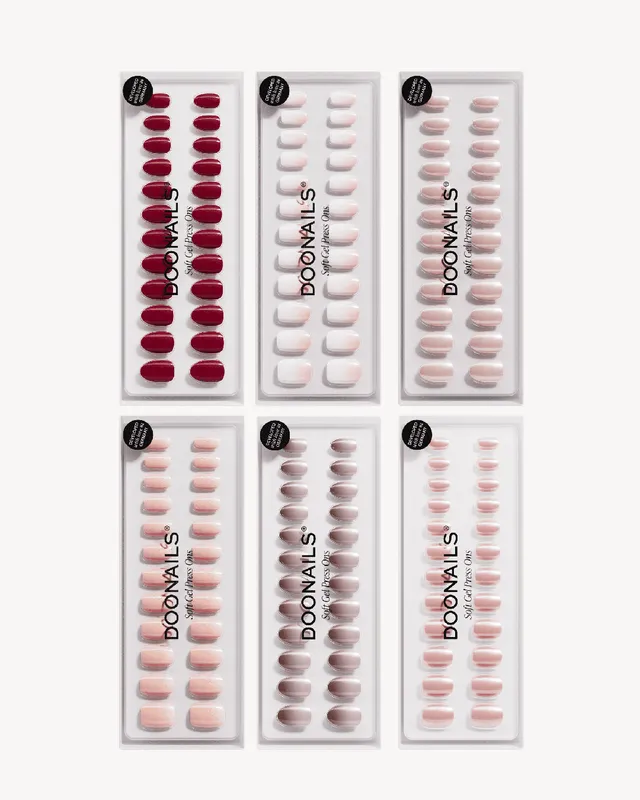 doonails-6x-bestseller-designs-set-soft-gel-press-ons-medium-round-color-bloom image 1