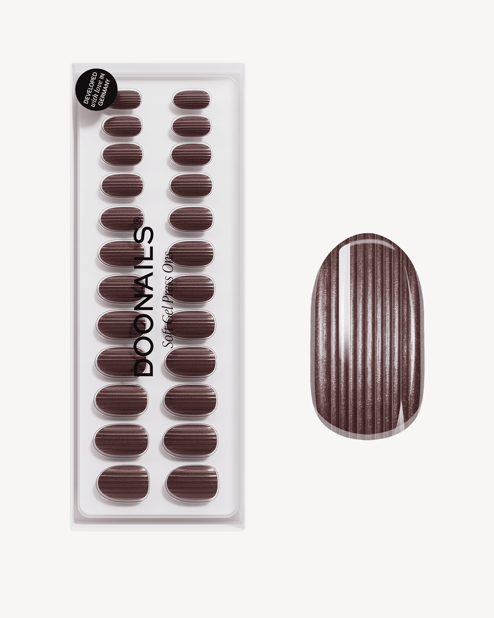 doonails-espresso-martini-medium-round-soft-gel-press-ons-braun-cat-eye image 1