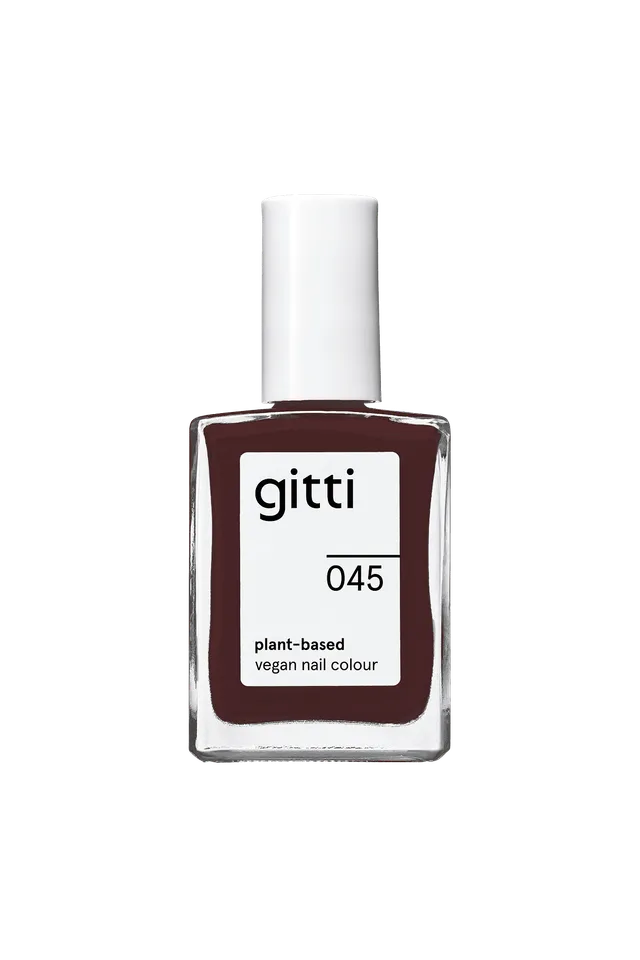 gitti-no-045-plant-based-nagellack-tiefes-dunkles-schokoladenbraun image 1
