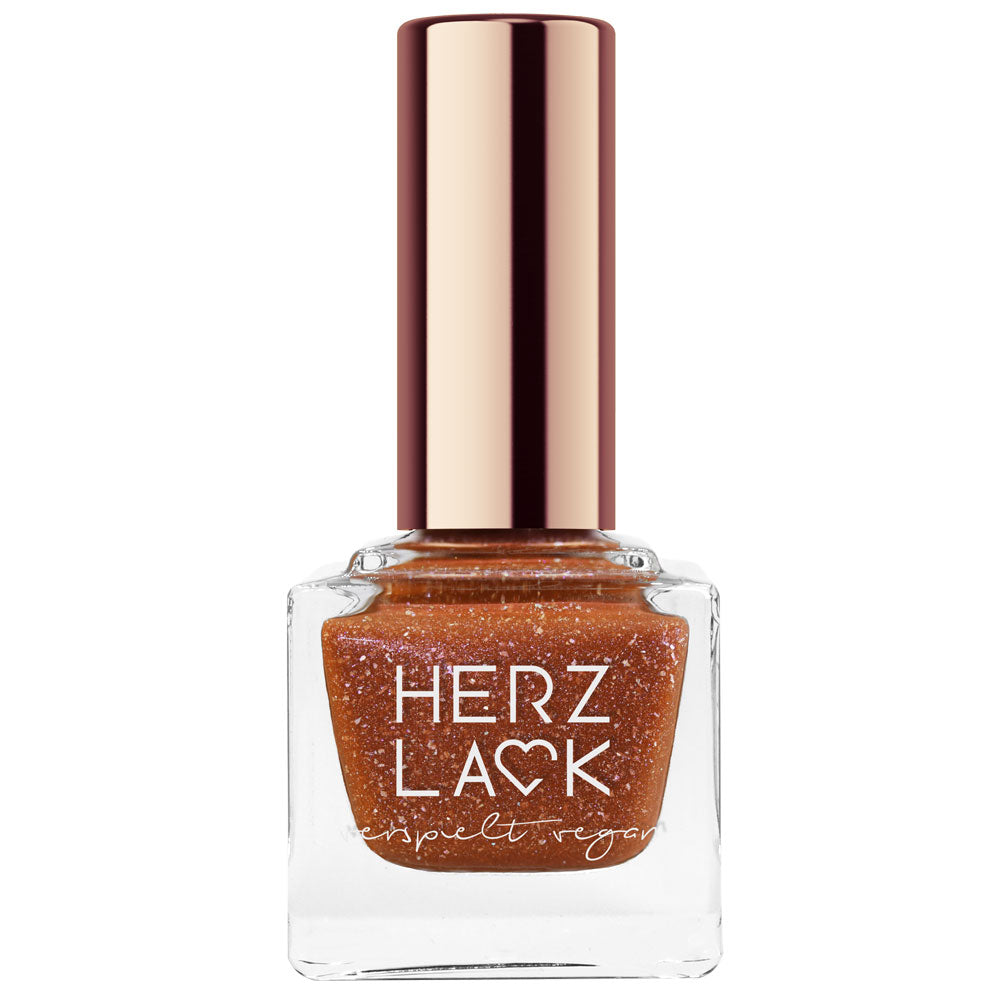 herzlack-lebkuchenmann-veganer-nagellack-braun-mit-holo-und-schimmer-11ml image 1