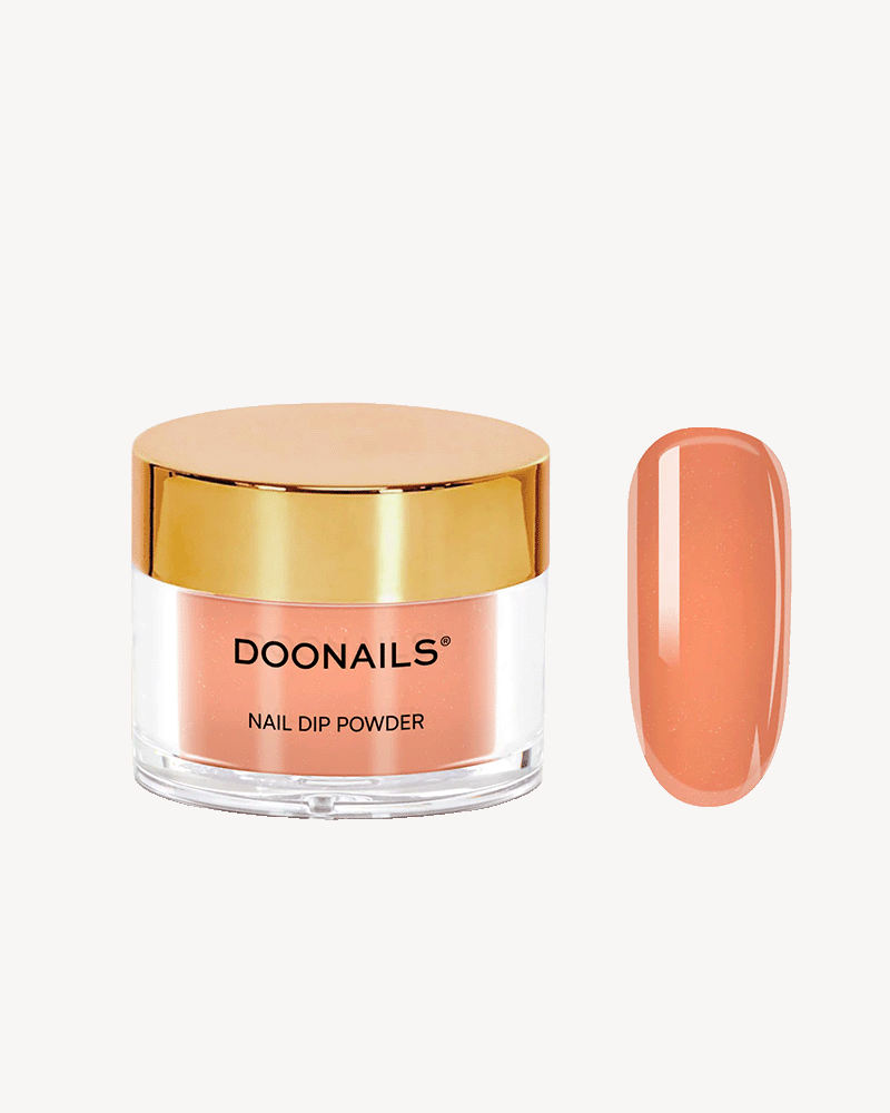 doonails-spicy-ginger-dipping-powder-nude-oranges-glitzer-puder image 1