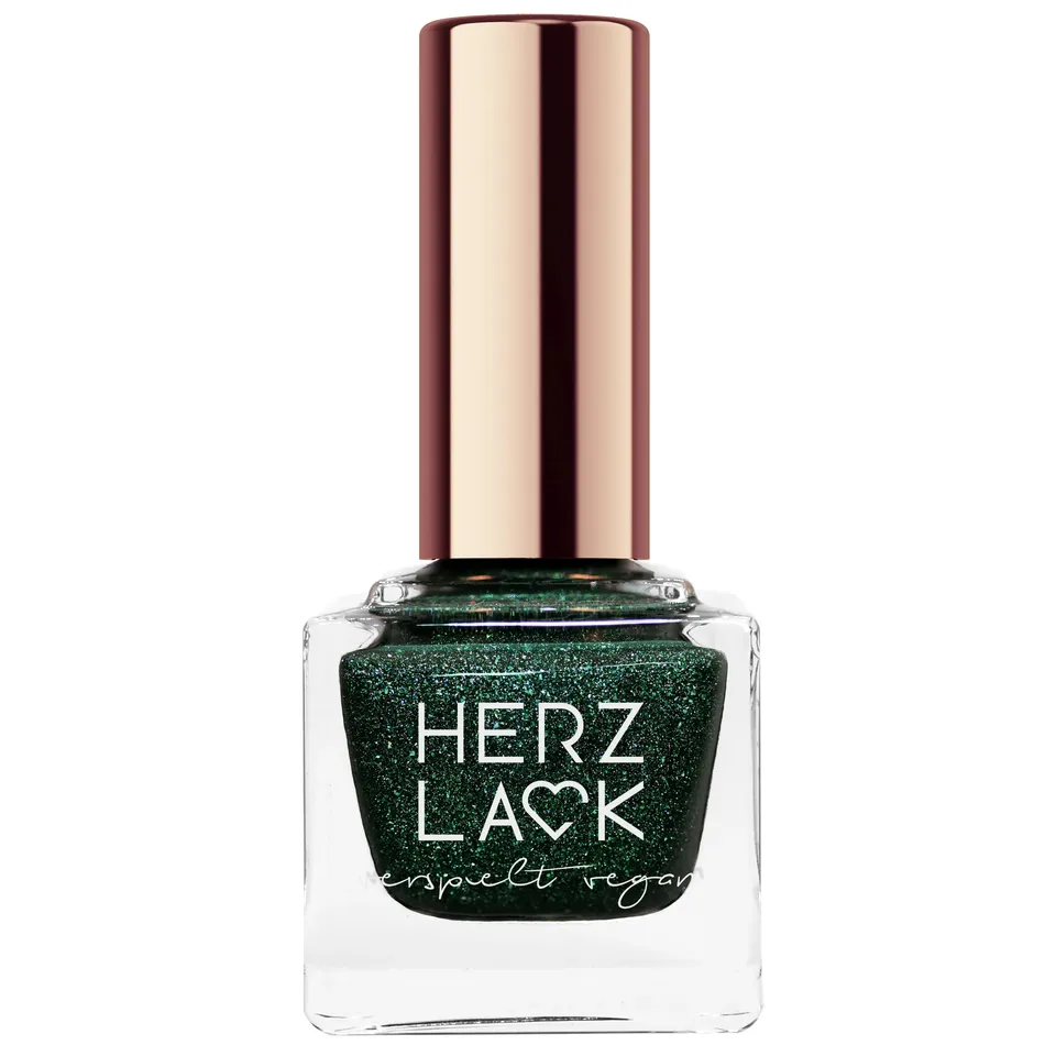 herzlack-nimmergr-n-veganer-nagellack-dunkelgr-n-holo-11ml image 1