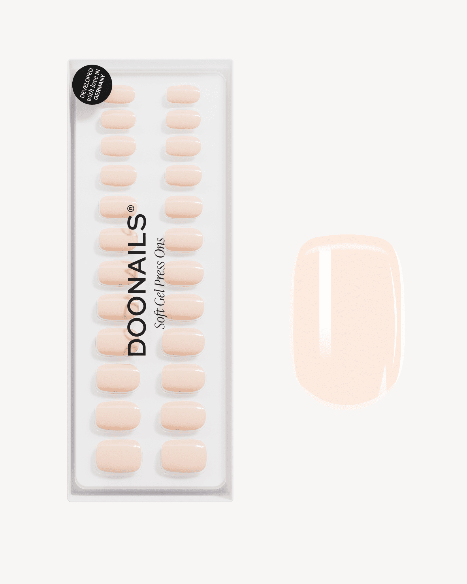 doonails-cheesecake-extra-short-square-soft-gel-press-ons-nude image 1
