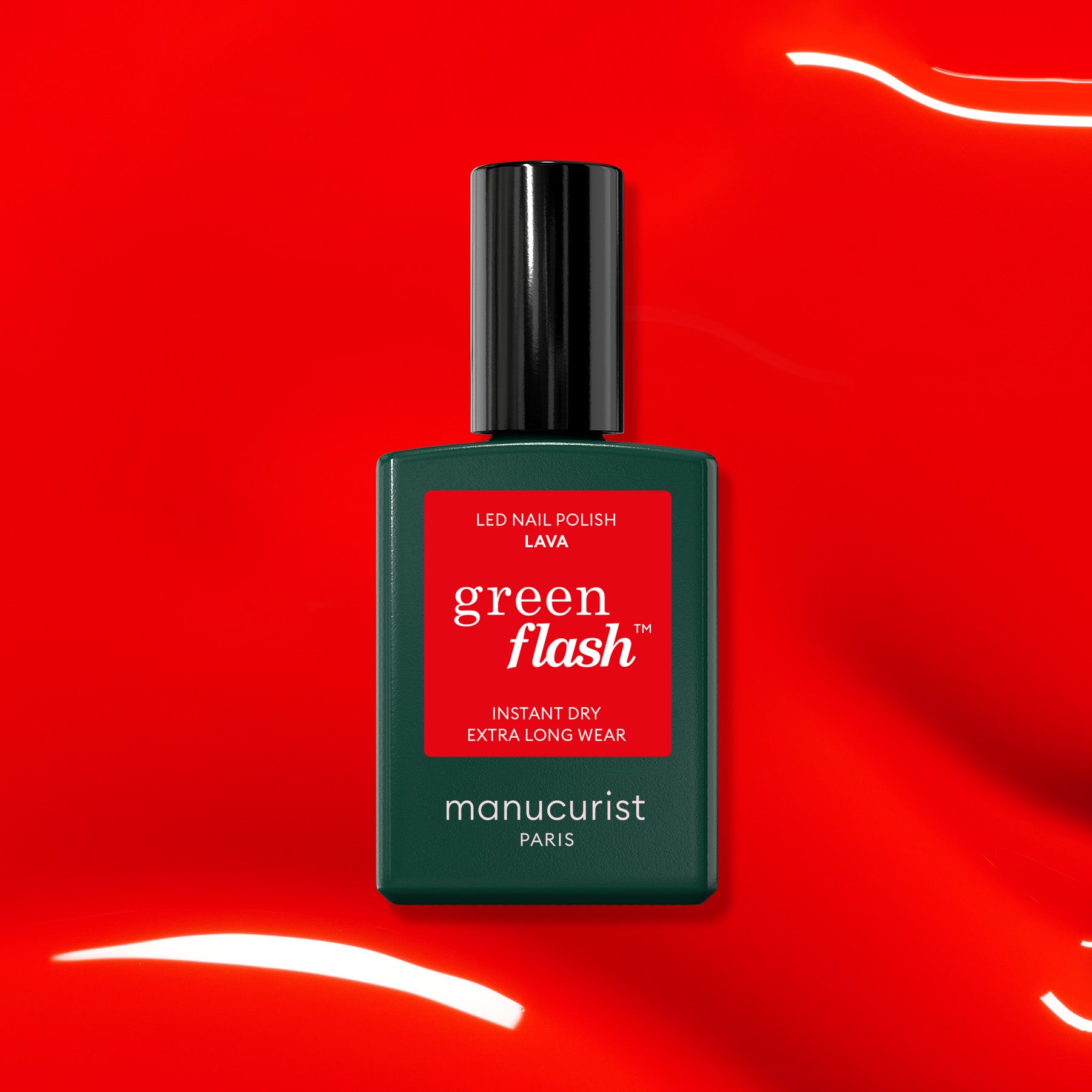 manucurist-green-flash-nagellack-lava-rot-pop-semi-permanent image 1