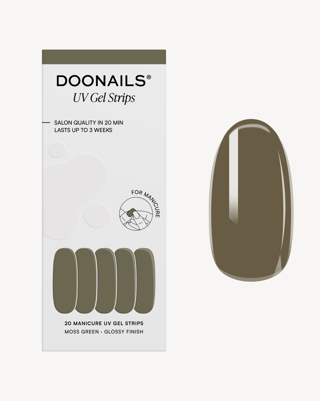 doonails-moss-green-uv-gel-strips image 1
