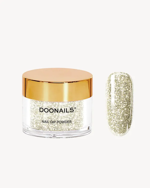 doonails-champagner-dipping-powder-gold-glitzer image 1